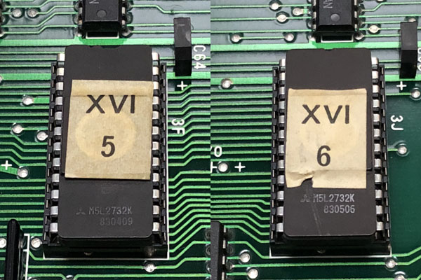 右側の XVI 6 が出現テーブルを格納しています